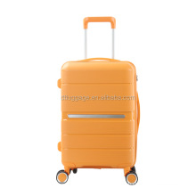 New Type Wholesale OEM/ODM Trolley Luggage 3 pcs Airplane Hard Shell Custom Travel PP Luggage Set